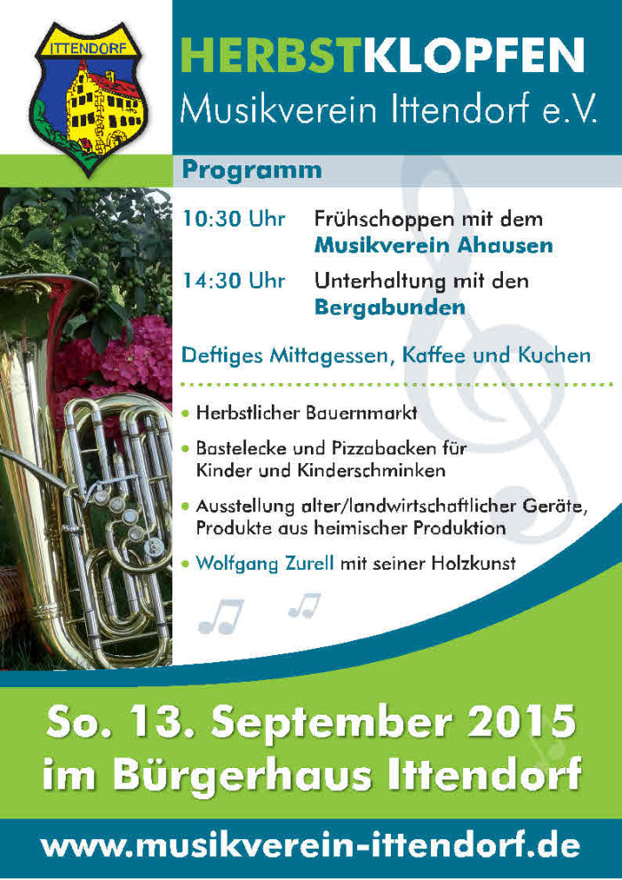 Herbstklopfen Musikverein Ittendorf