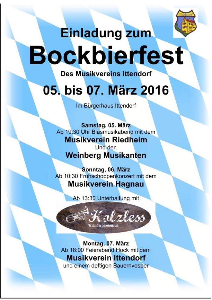 Bockbierfest Musikverein Ittendorf