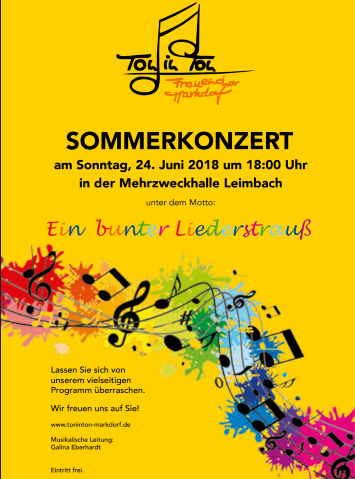 Sommerkonzert Frauenchor Ton in Ton e.V.