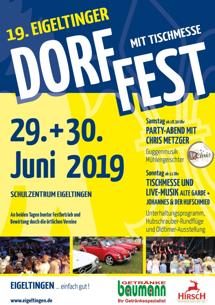 Dorffest Eigeltingen mit Tischmesse