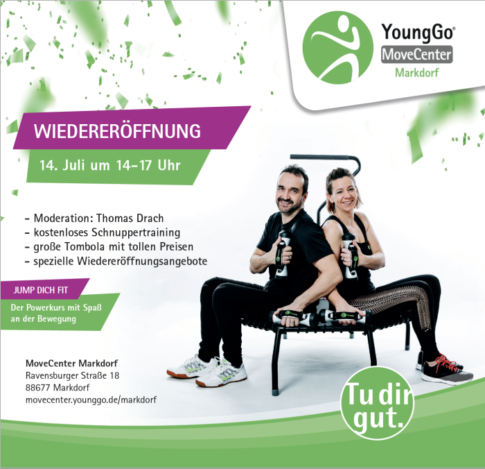 Große Wiedereröffnung YoungGo MoveCenter Markdorf