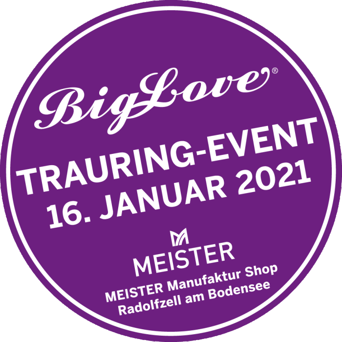 BIG LOVE – Der Trauringevent – Für alle die sich bald das Jawort geben – Trauringmanufaktur Meister in Radolfzell lädt ein